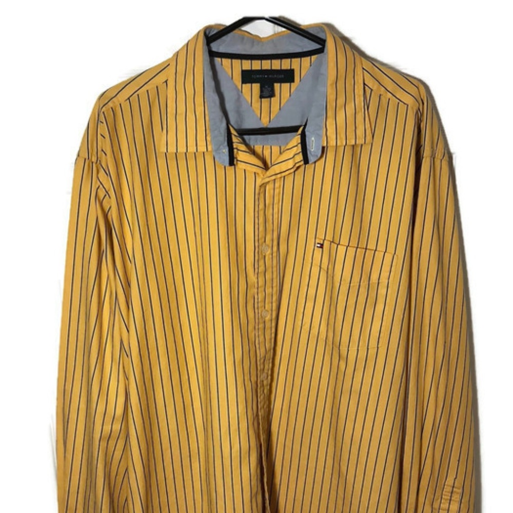 Tommy Hilfiger Striped Long Sleeve Yellow Size XL